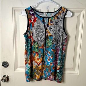 EUC Women’s Spense Floral Boho Sleeveless Blouse